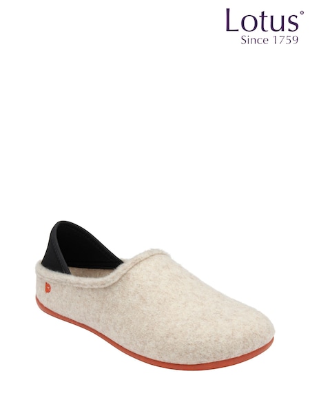 Lotus Natural Textile Flat Slippers (Y04653) | €37