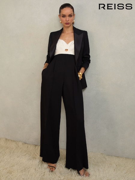 Atelier Black Darcey Atelier Colour-Block Wide-Leg Jumpsuit (Y04687) | €559