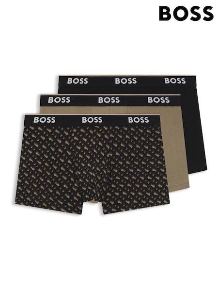 BOSS Brown Power Logo Boxer Trunks 3 Pack (Y04777) | €65