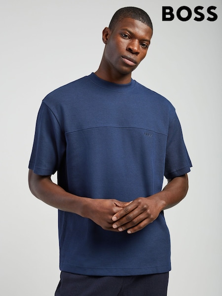 BOSS Blue Hive Relaxed-Fit Logo T-Shirt (Y04800) | AED460