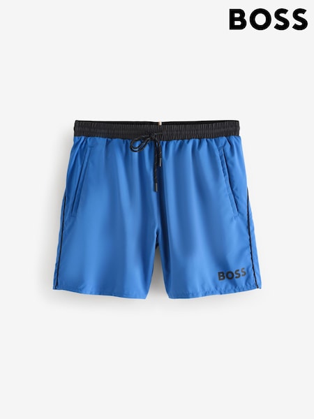 BOSS Blue Starfish Two Tone Logo Swim Shorts (Y04872) | €62