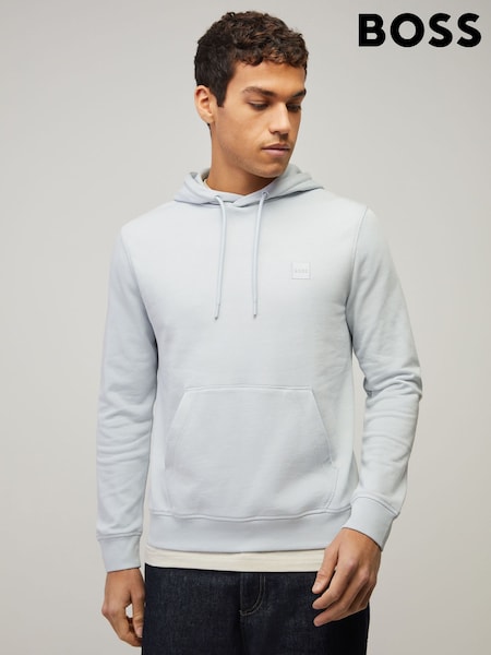 BOSS Grey Wetalk Logo Hoodie (Y04900) | 790 QAR