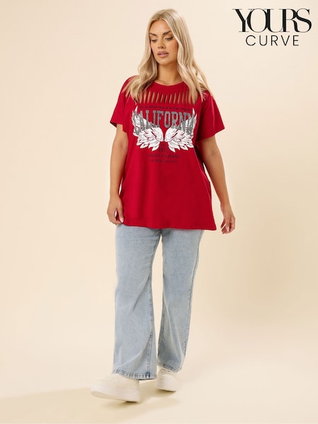 Yours Curve Logo Slash Detail Top (Y04920) | R$ 215