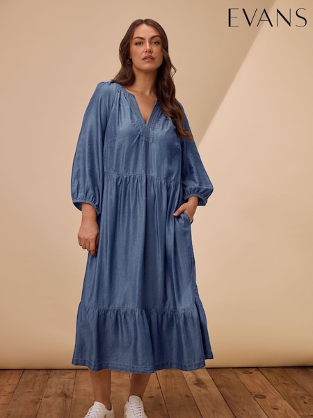 Evans Blue Lyocell Denim Dress (Y04930) | €70