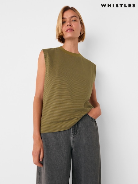 Whistles Edie Stripe Sleeveless Vest (Y05033) | R$ 385