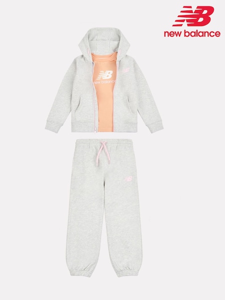 New Balance Grey Full Zip Hoodie Jacket and Joggers Set (Y05096) | €85