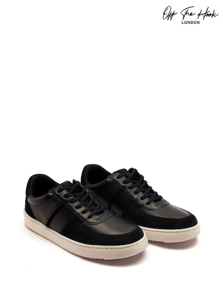 Off The Hook Blue Doods Suede Leather Trainers Lace-Up Shoes (Y05236) | AED175