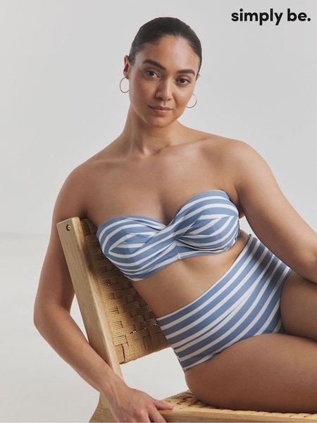 Simply Be Blue Magisculpt Fold Over Classic Bikini Briefs (Y05286) | €37