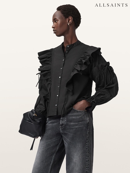 AllSaints Black Lulu Shirt (Y05371) | €203