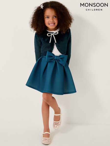 Monsoon Green Bow Pleat Skirt (Y05393) | €34 - €48