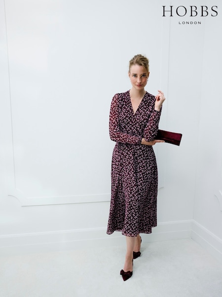 Hobbs Red Aurora Dress (Y05590) | €249