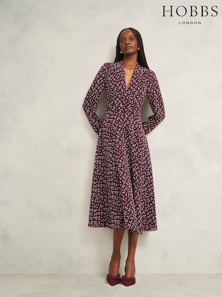 Hobbs Red Petite Aurora Dress (Y05593) | €249