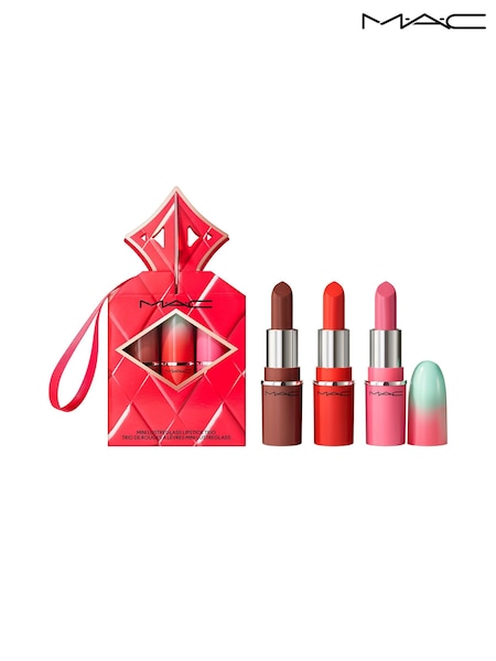 MAC Mini Wildest Gleams Lustreglass Lipstick Trio Worth £48 (Y05972) | €39
