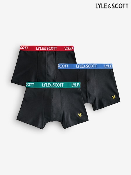 Lyle & Scott Black Boys Markus Underwear Trunks 3 Pack (Y06095) | €25