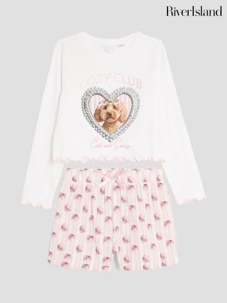 River Island Pink Puppy Graphic Pyjamas (Y06111) | AED87