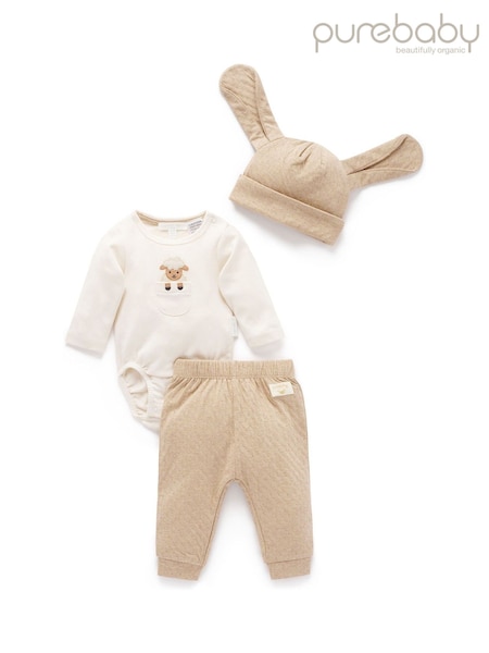 Purebaby Natural 3 Piece Gift Set (Y06153) | AED175