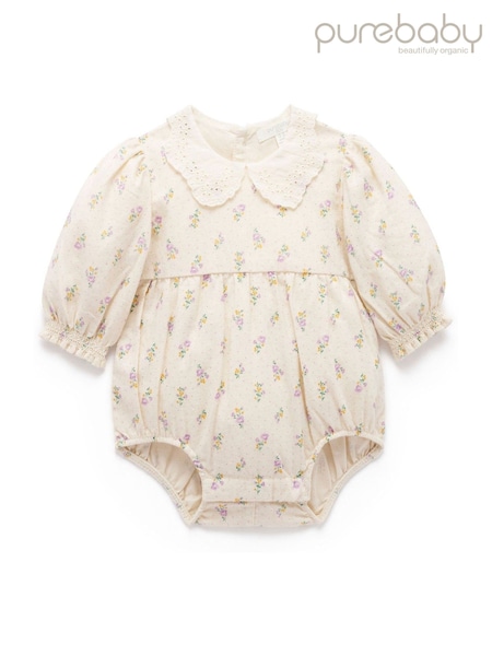 Purebaby Pink Gathered Bodysuit (Y06158) | AED146