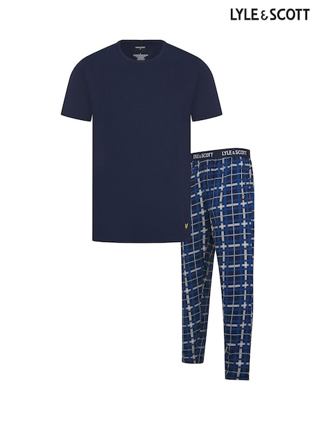 Lyle & Scott Blue Percival Loungewear Set (Y06162) | €74.50