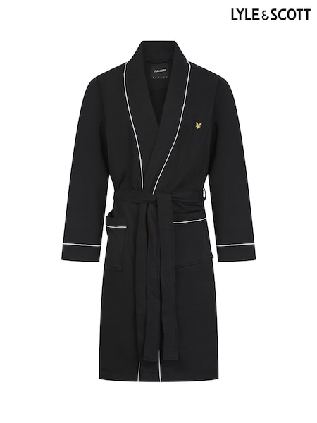 Lyle & Scott Black Kobe Kimono Robe (Y06176) | €99