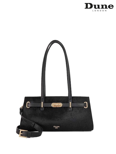 Dune London Black Depend East West Medium Tote Bag (Y06178) | €164