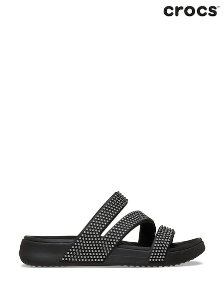 Crocs Black Getaway Gems Strappy Sandals (Y06186) | $125