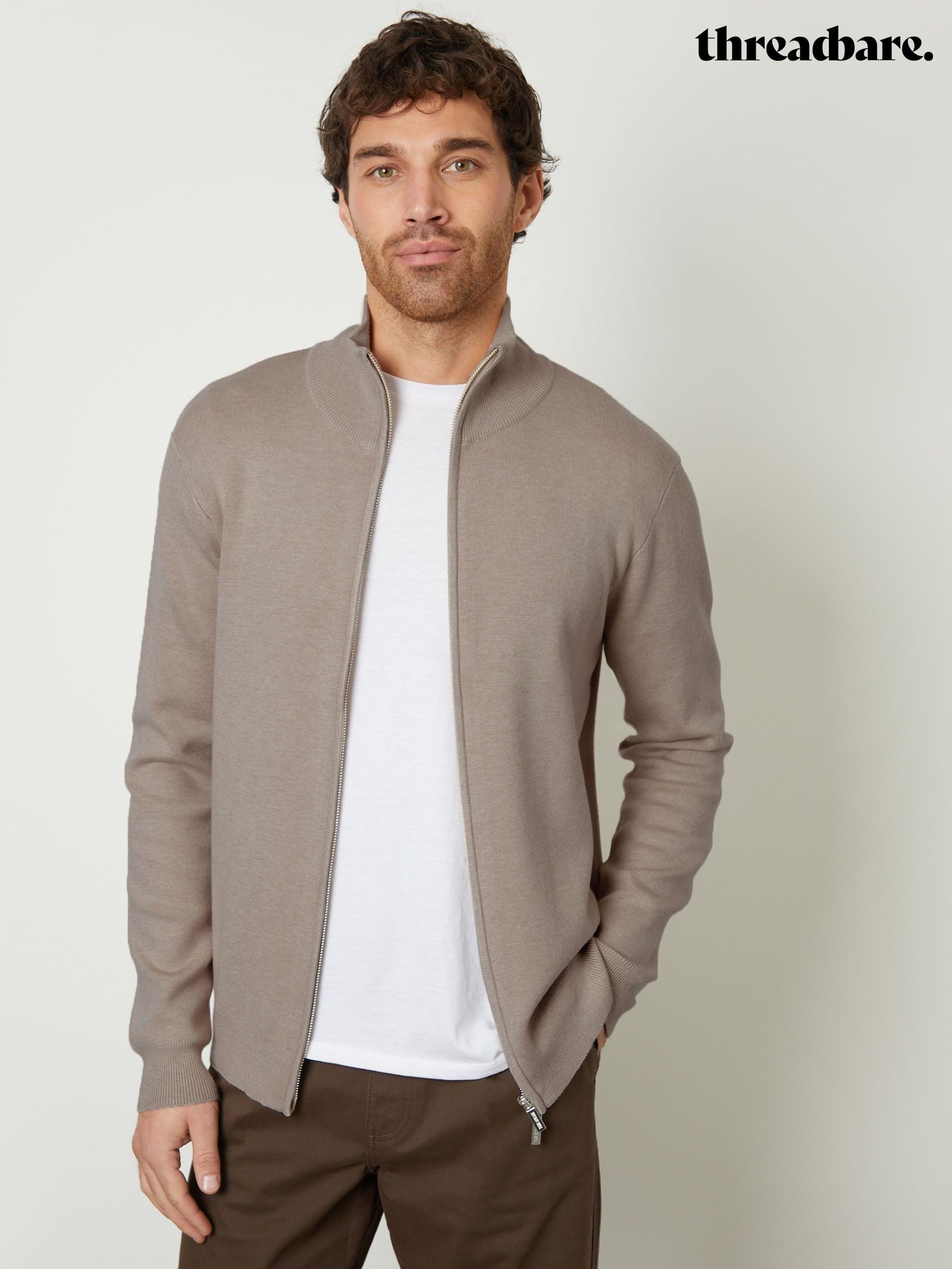 Men's Zip Through Knitwear Brandedfashion | Next Oman
