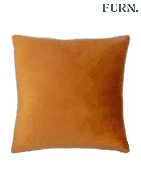 Furn Ginger Ecru Meridian Velvet Cushion (Y06468) | €20