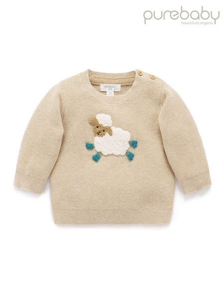 Purebaby Natural Cream On The Farm Jumper (Y06623) | AED204