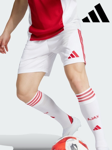 adidas White Ajax Amsterdam 25/26 Home Shorts (Y06858) | €50