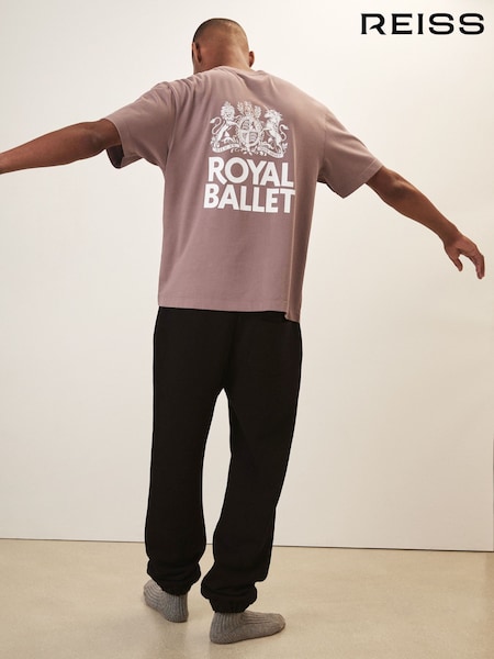 Reiss Rose Pink Principal Reiss | Royal Ballet Logo Unisex Fit T-Shirt (Y06897) | €119