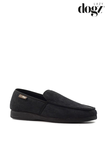 Lazy Dogz Dylan Full Black Slippers (Y06990) | AED163