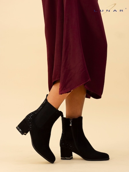 Lunar Aurora Heeled Ankle Black Boots (Y07001) | 96 €