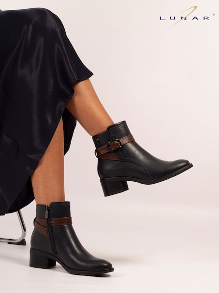 Lunar Blue Cassie Low Heel Ankle Boots (Y07016) | €76