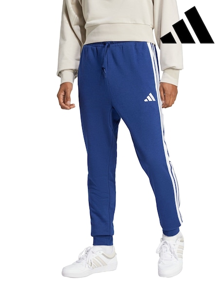 adidas Blue Essential 3-Stripes French Terry Joggers (Y07165) | €54