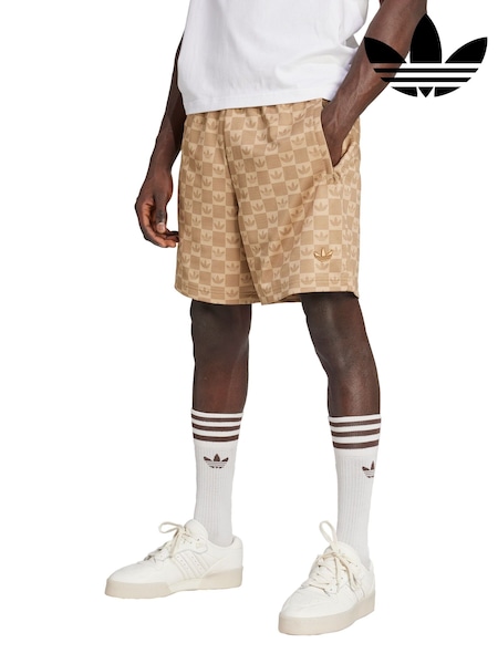 adidas Originals Brown Monogram Regular Mesh Shorts (Y07170) | €60