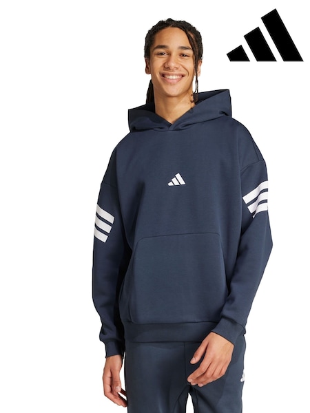 adidas Blue Future Icons 3-Stripes Hoodie (Y07175) | €69