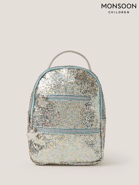 Monsoon Blue Glitter Charm Backpack (Y07396) | 89 QAR