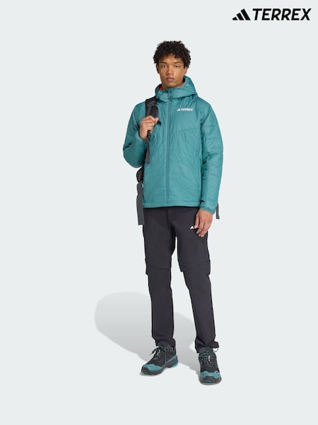 adidas Terrex Green Multi Synthetic Insulated Hooded Jacket (Y07490) | €159