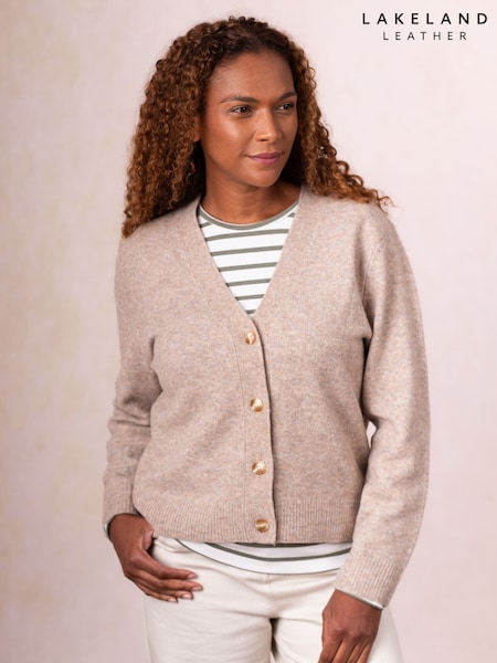 Lakeland Clothing Lakeland Clothing Cream Juniper Wool Blend Cardigan (Y07609) | ‏223 ر.ق.