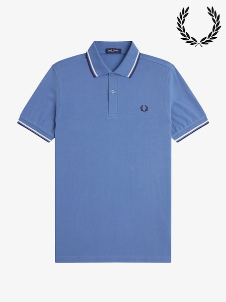 Fred Perry Sky Blue Tipped Polo Shirt (Y07650) | SGD 155