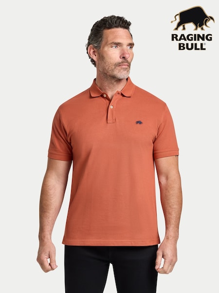 Raging Bull Orange Short Sleeve Classic Polo Shirt (Y07722) | 247 QAR - 272 QAR