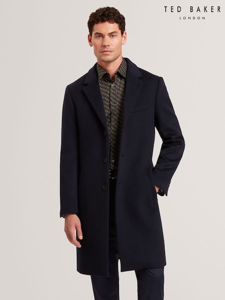 Ted Baker Alerton - Slim Fit Wool Blend City Overcoat (Y07808) | 423 €