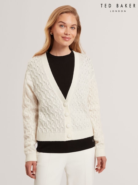 Ted Baker Kylana Cable Knit V-Neck Cardigan (Y07823) | 211 €