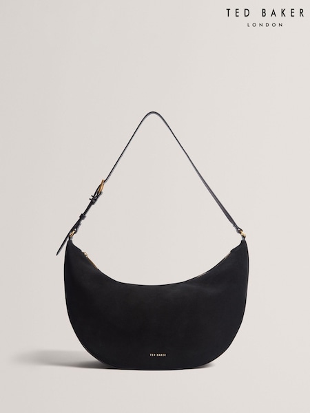 Ted Baker Black Taliee Suede Belted Detail Hobo Bag (Y07850) | 965 QAR