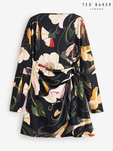 Ted Baker Black Lazira - Print Wrap Mini Dress (Y07924) | €203