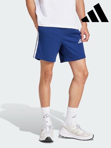 adidas Blue Essentials 3-Stripes 7-Inch Single Jersey Shorts (Y07960) | AED163