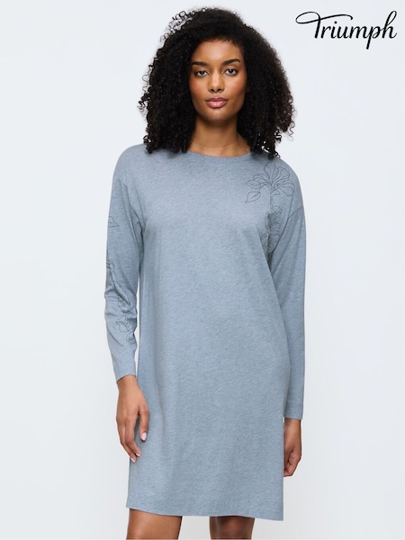 Triumph Blue Endless Comfort Long-sleeved Night Dress (Y08327) | €50