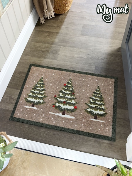 My Mat Christmas Winter Trees Mat