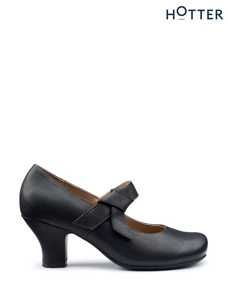 Hotter Black Regular Fit Paso Touch-Fastening Shoes (Y08475) | €117