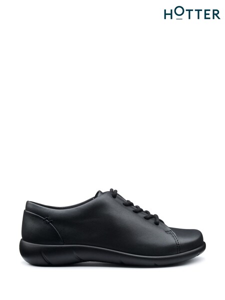 Hotter Black Wide  Fit Dew II Lace-Up Shoes (Y08476) | €108